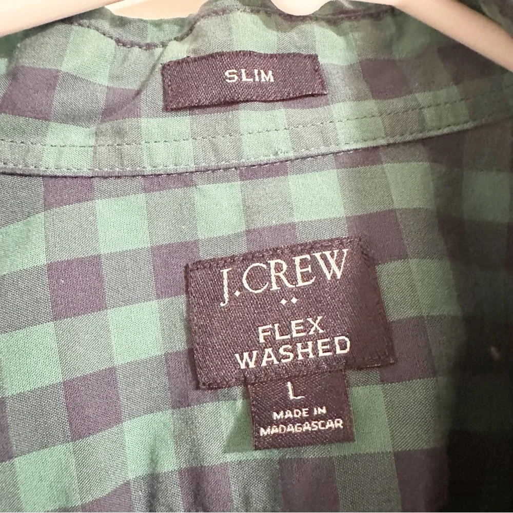 J. Crew Flex Washed Slim Button Down Long Sleeve Casual Shirt Stretch